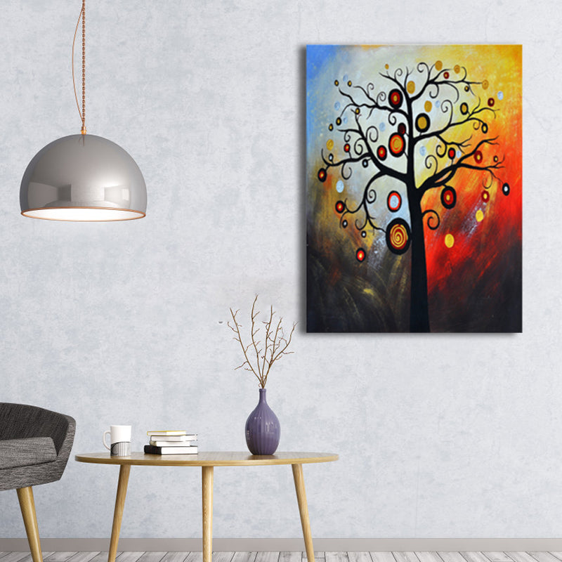 Magical Flower Tree Painting Light Color Modern Art Style Wall Decor for Dining Room Clearhalo 'Arts' 'Canvas Art' 1760103