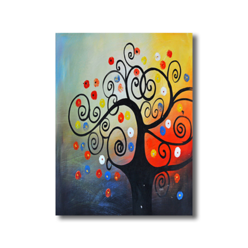 Magical Flower Tree Painting Light Color Modern Art Style Wall Decor for Dining Room Clearhalo 'Arts' 'Canvas Art' 1760112