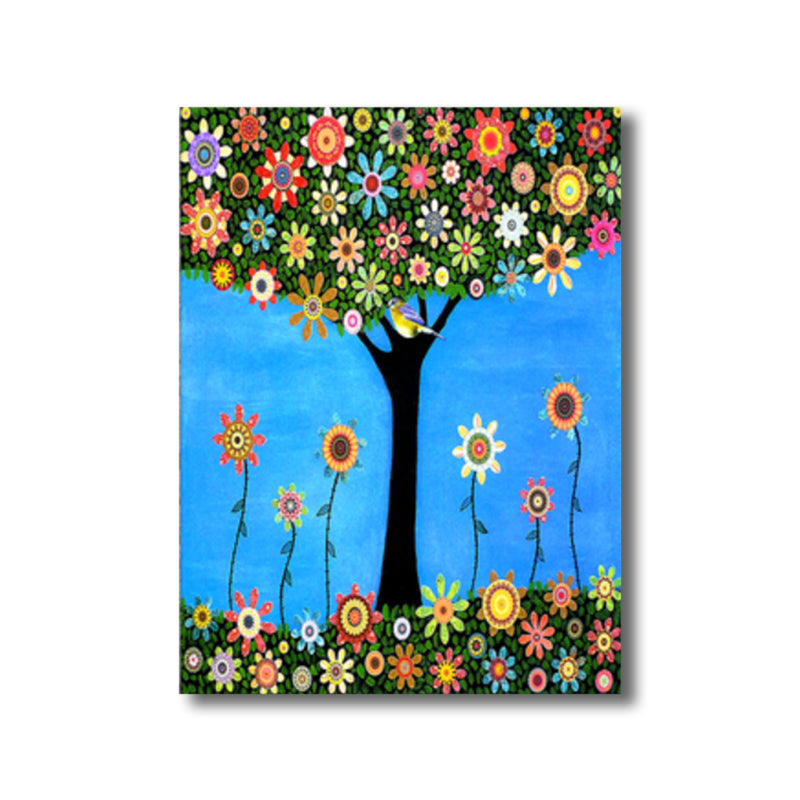 Magical Flower Tree Painting Light Color Modern Art Style Wall Decor for Dining Room Clearhalo 'Arts' 'Canvas Art' 1760116