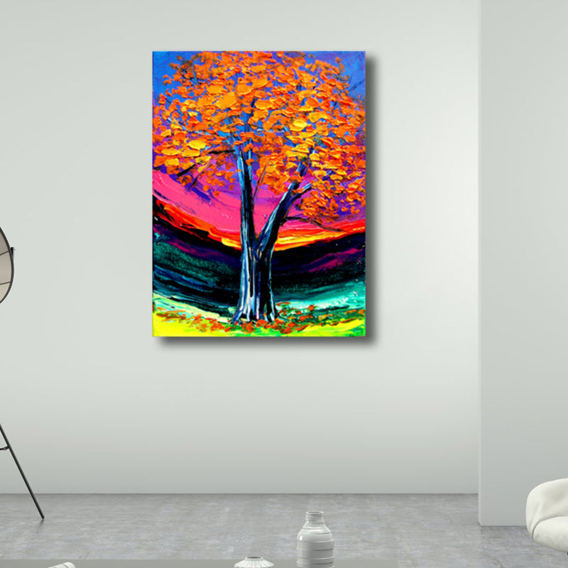 Magical Flower Tree Painting Light Color Modern Art Style Wall Decor for Dining Room Clearhalo 'Arts' 'Canvas Art' 1760118