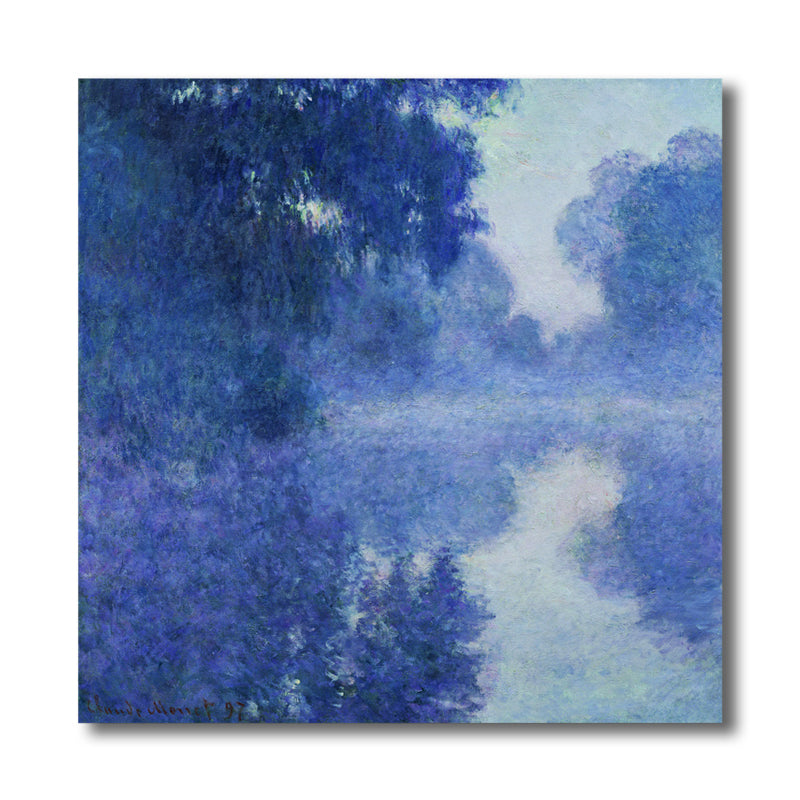 Miraculous Riverside Forest Wall Decor for Living Room in Pastel Color, Multiple Sizes Available Clearhalo 'Arts' 'Canvas Art' 1760160
