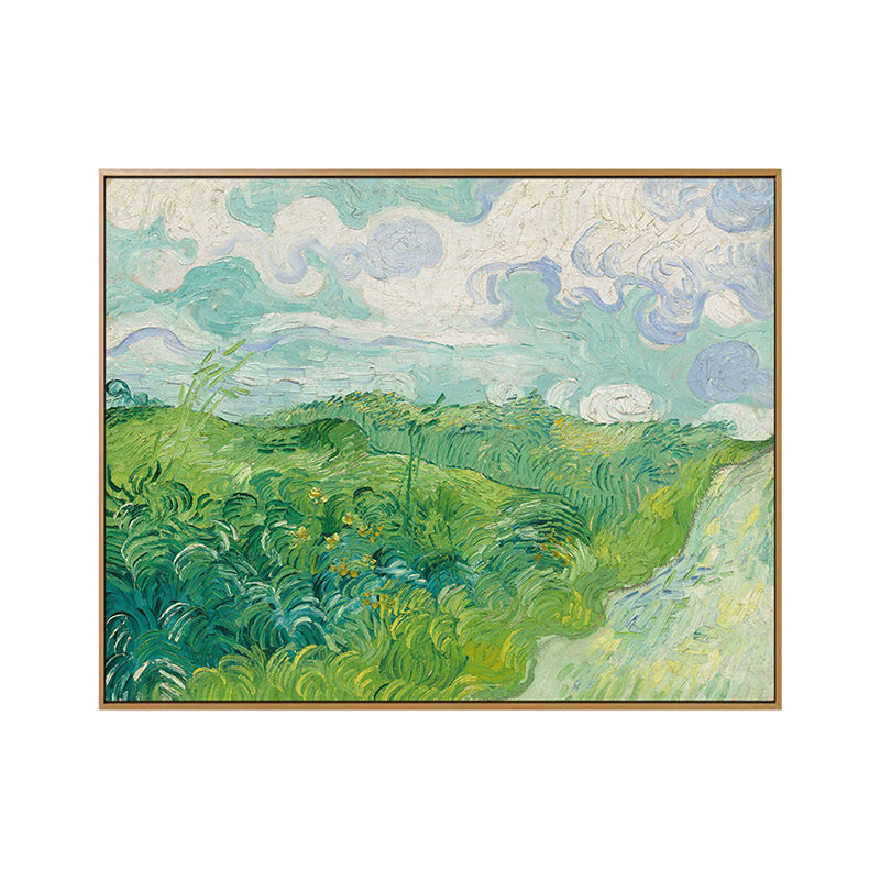 Textured Vast Grassland View Painting Impressionism Canvas Wall Art Decor, Multiple Sizes Clearhalo 'Arts' 'Canvas Art' 1760183