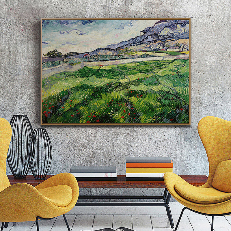 Textured Vast Grassland View Painting Impressionism Canvas Wall Art Decor, Multiple Sizes Clearhalo 'Arts' 'Canvas Art' 1760189