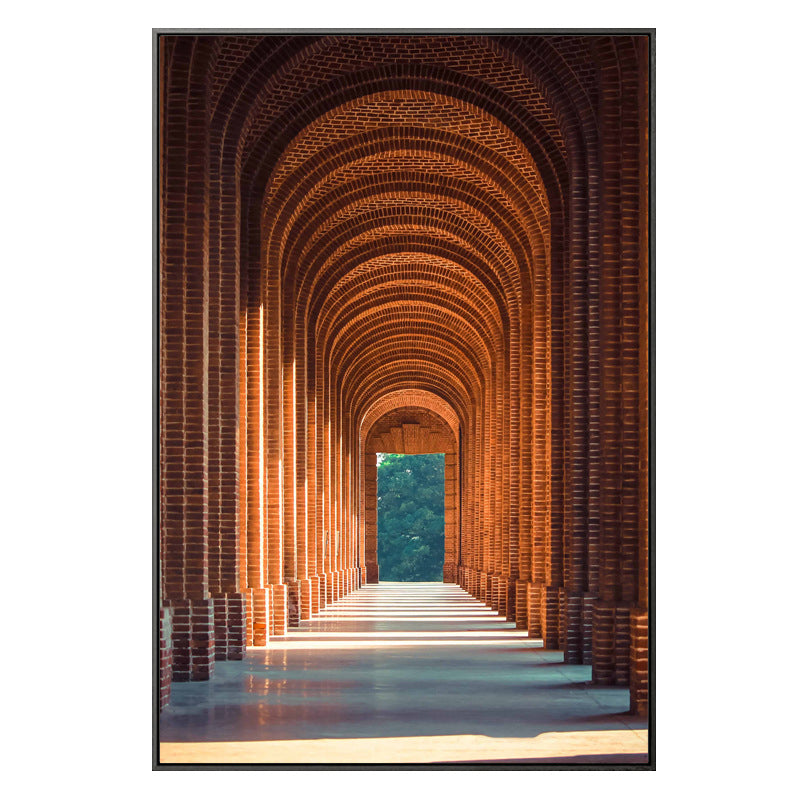 Long Arched Gallery Photography Painting Contemporary Canvas Wall Decor, Multiple Sizes Clearhalo 'Art Gallery' 'Canvas Art' 'Contemporary Art Gallery' 'Modern' Arts' 1760208