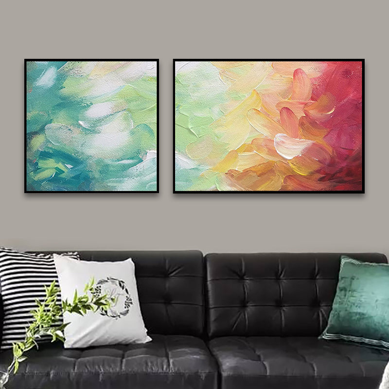 Modern Painting Print Abstract Canvas Pastel Multi-Piece Wall Art Decor for Hotel Clearhalo 'Art Gallery' 'Canvas Art' 'Contemporary Art Gallery' 'Modern' Arts' 1760265