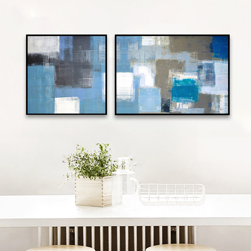 Modern Painting Print Abstract Canvas Pastel Multi-Piece Wall Art Decor for Hotel Blue Clearhalo 'Art Gallery' 'Canvas Art' 'Contemporary Art Gallery' 'Modern' Arts' 1760276