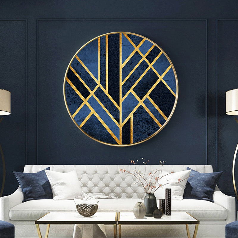 Canvas Textured Wall Decor Modern Graphic Pattern Painting, Multiple Sizes Options Blue Clearhalo 'Art Gallery' 'Canvas Art' 'Contemporary Art Gallery' 'Modern' Arts' 1760295