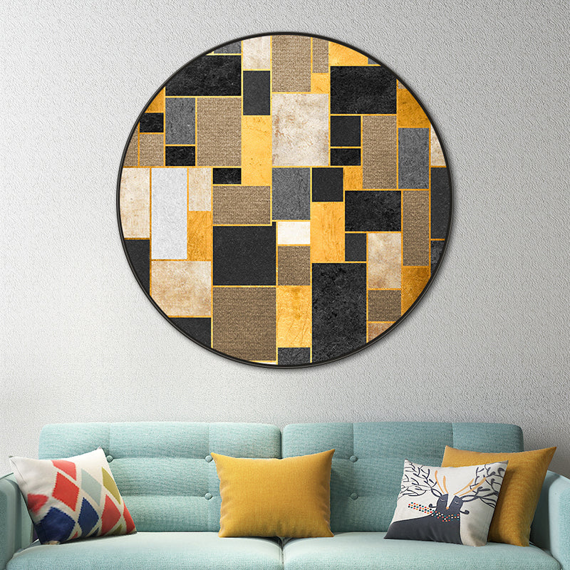 Canvas Textured Wall Decor Modern Graphic Pattern Painting, Multiple Sizes Options Yellow Clearhalo 'Art Gallery' 'Canvas Art' 'Contemporary Art Gallery' 'Modern' Arts' 1760326