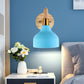 Metal Torch Shaped Wall Light Angle Adjustable 1 Light Nordic Style Sconce Light for Bedside Blue Clearhalo 'Wall Lamps & Sconces' 'Wall Lights' Lighting' 176035