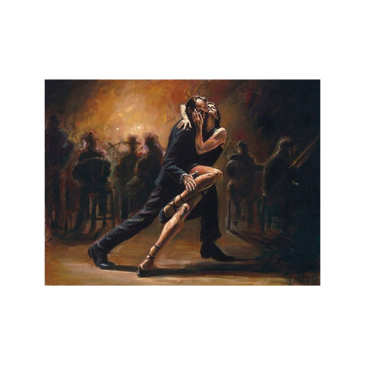 Brown Dancing Figures Canvas Art Impressionism Textured Wall Decor for Living Room Clearhalo 'Arts' 'Canvas Art' 1760433