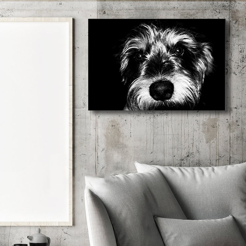 Vintage Pet Dog Canvas Print Light Color Textured Wall Art Decor for Living Room Clearhalo 'Arts' 'Canvas Art' 1760490