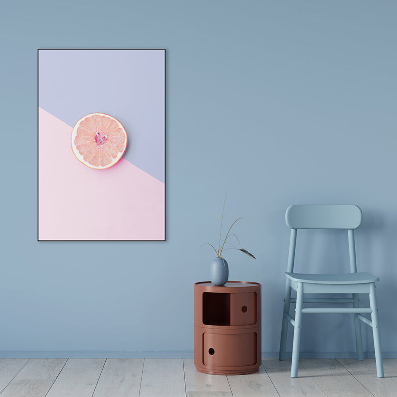 Tasty Fruits Painting for Girls Bedroom in Pastel Color, Multiple Sizes Available Clearhalo 'Art Gallery' 'Canvas Art' 'Contemporary Art Gallery' 'Modern' Arts' 1760524