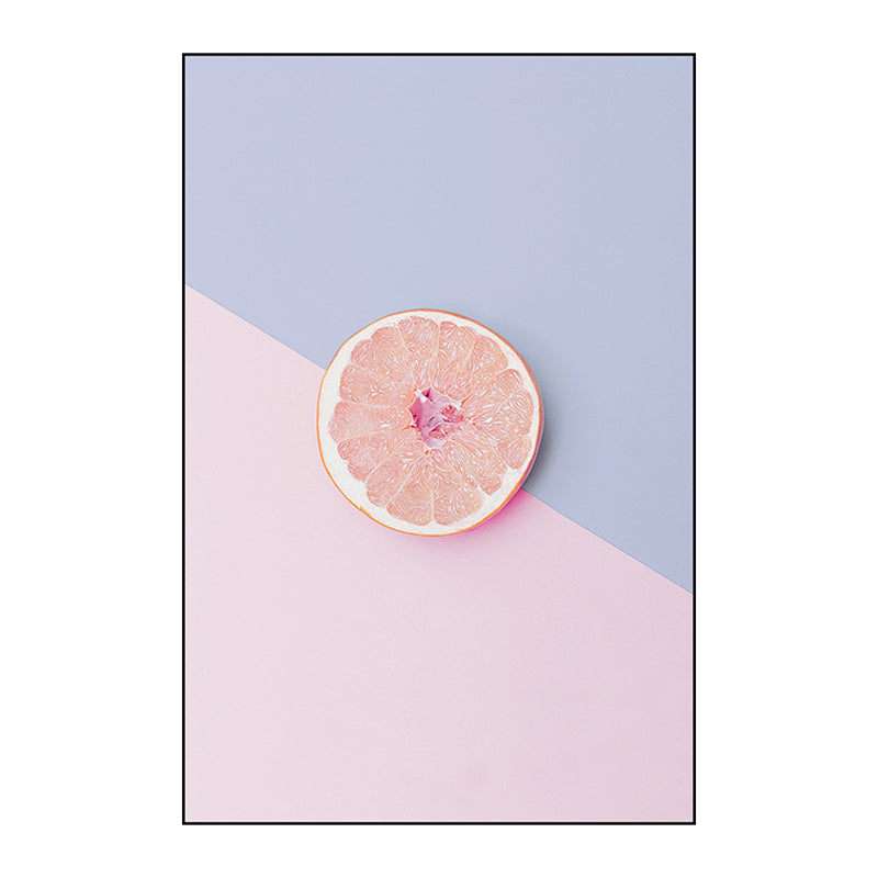 Tasty Fruits Painting for Girls Bedroom in Pastel Color, Multiple Sizes Available Clearhalo 'Art Gallery' 'Canvas Art' 'Contemporary Art Gallery' 'Modern' Arts' 1760525