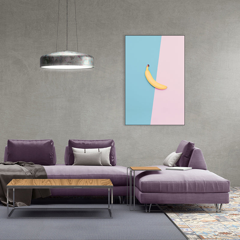 Tasty Fruits Painting for Girls Bedroom in Pastel Color, Multiple Sizes Available Blue Clearhalo 'Art Gallery' 'Canvas Art' 'Contemporary Art Gallery' 'Modern' Arts' 1760529