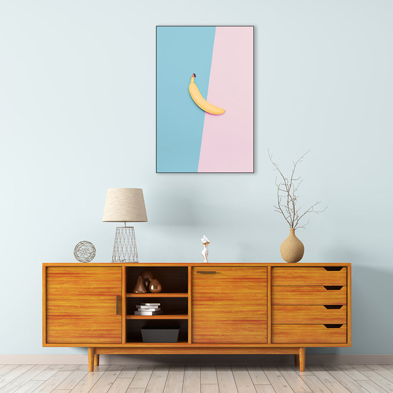 Tasty Fruits Painting for Girls Bedroom in Pastel Color, Multiple Sizes Available Clearhalo 'Art Gallery' 'Canvas Art' 'Contemporary Art Gallery' 'Modern' Arts' 1760530