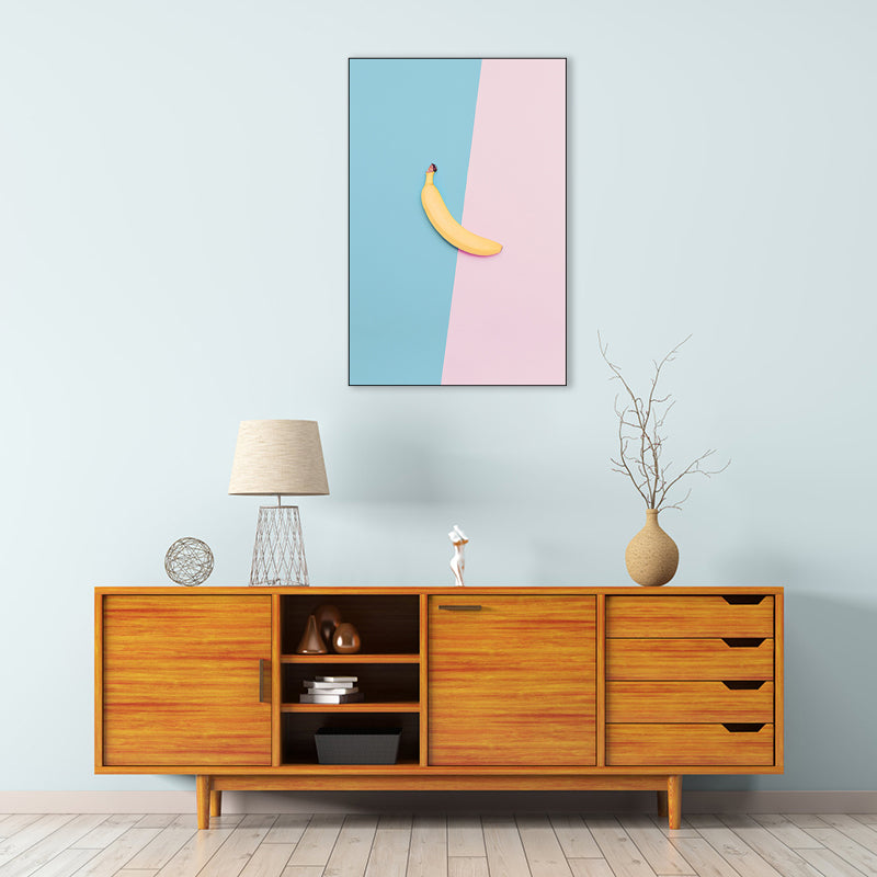 Tasty Fruits Painting for Girls Bedroom in Pastel Color, Multiple Sizes Available Clearhalo 'Art Gallery' 'Canvas Art' 'Contemporary Art Gallery' 'Modern' Arts' 1760530