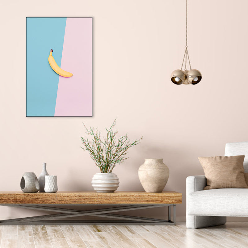 Tasty Fruits Painting for Girls Bedroom in Pastel Color, Multiple Sizes Available Clearhalo 'Art Gallery' 'Canvas Art' 'Contemporary Art Gallery' 'Modern' Arts' 1760531