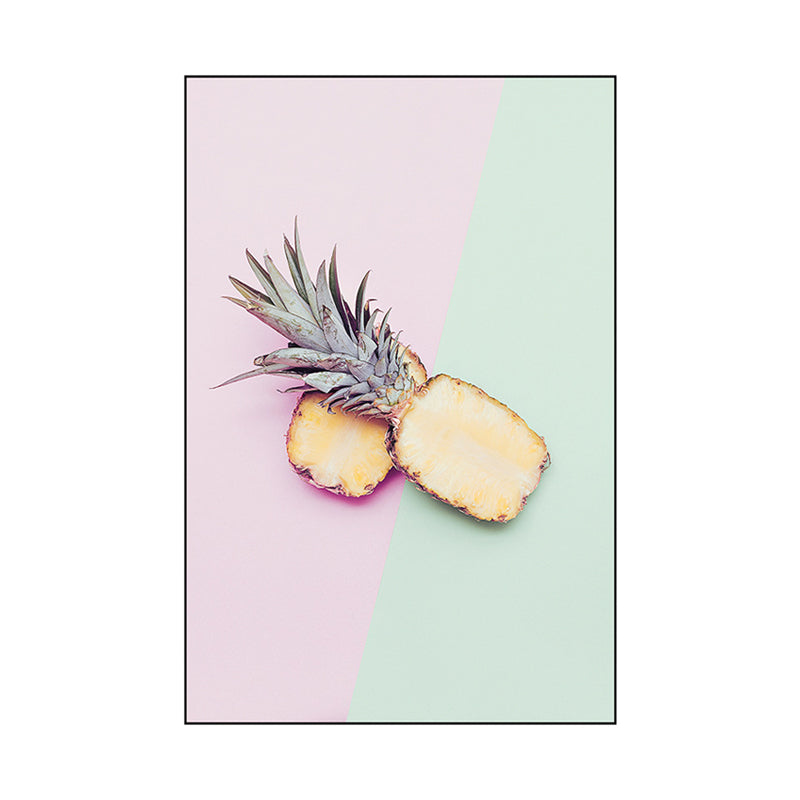 Tasty Fruits Painting for Girls Bedroom in Pastel Color, Multiple Sizes Available Clearhalo 'Art Gallery' 'Canvas Art' 'Contemporary Art Gallery' 'Modern' Arts' 1760536