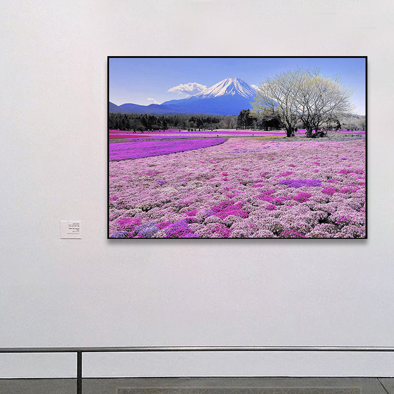 Purple Lavender Field Wall Art Flower Scenery Modern Textured Canvas Print for Bedroom Clearhalo 'Art Gallery' 'Canvas Art' 'Contemporary Art Gallery' 'Modern' Arts' 1760549