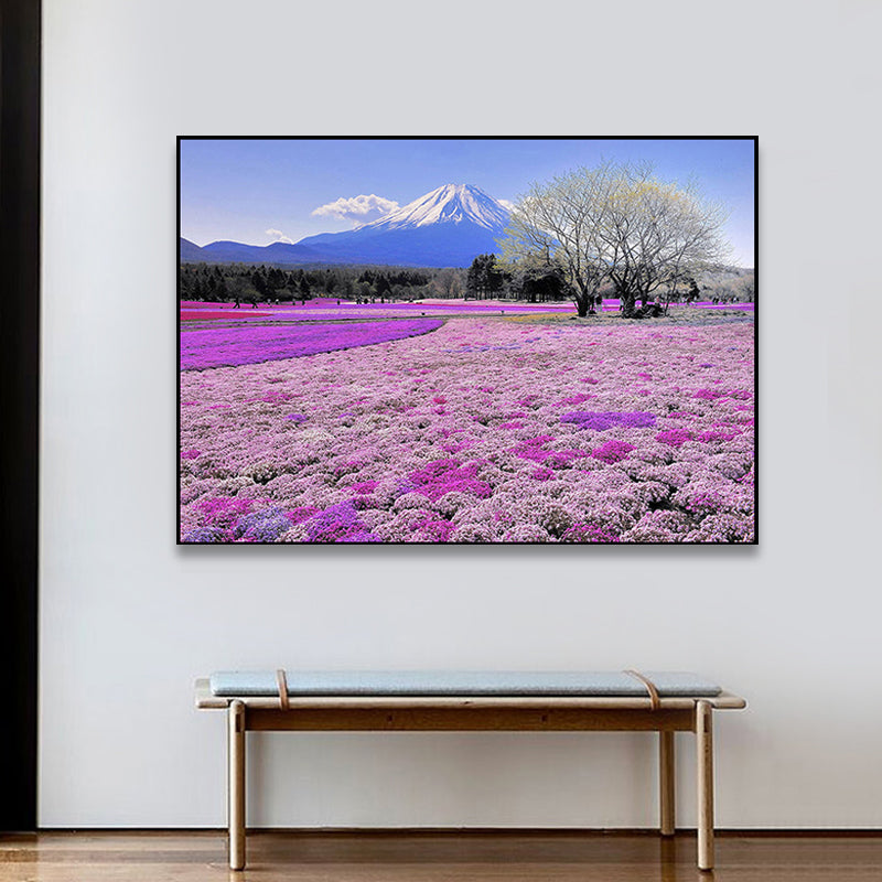 Purple Lavender Field Wall Art Flower Scenery Modern Textured Canvas Print for Bedroom Clearhalo 'Art Gallery' 'Canvas Art' 'Contemporary Art Gallery' 'Modern' Arts' 1760550