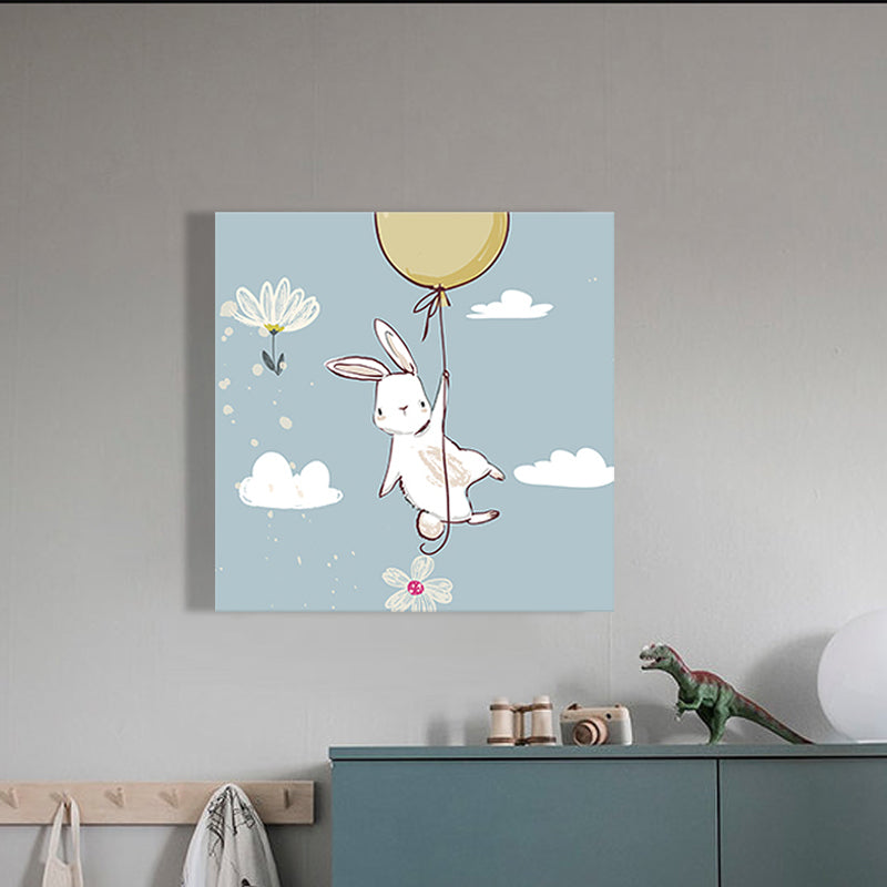 Cute Bear Wall Art Print for Childrens Bedroom, Pastel Color, Multiple Size Options Clearhalo 'Art Gallery' 'Canvas Art' 'Kids' Arts' 1760599