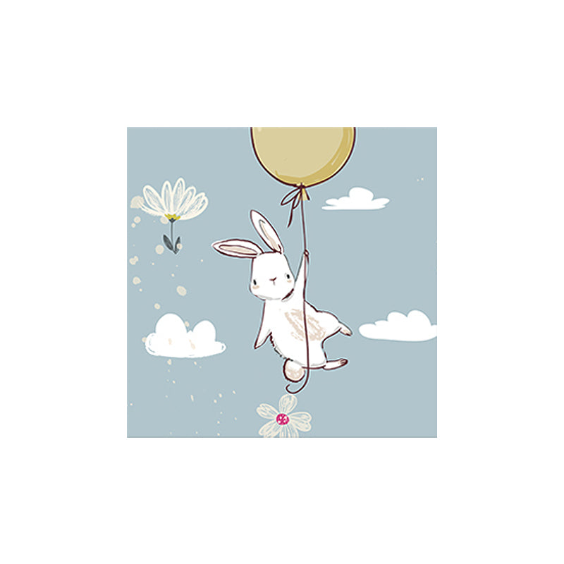 Cute Bear Wall Art Print for Childrens Bedroom, Pastel Color, Multiple Size Options Clearhalo 'Art Gallery' 'Canvas Art' 'Kids' Arts' 1760600