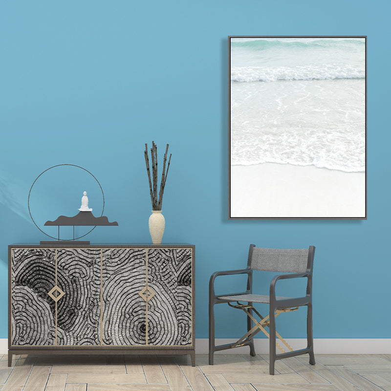 Beige Seawater Wall Art Decor Tropical Style Textured Canvas Print for Dining Room Clearhalo 'Art Gallery' 'Canvas Art' 'Coastal Art Gallery' 'Tropical' Arts' 1760602