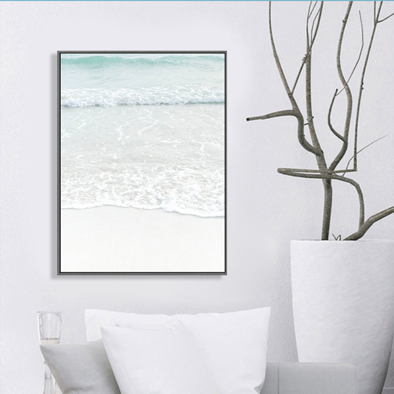 Beige Seawater Wall Art Decor Tropical Style Textured Canvas Print for Dining Room Clearhalo 'Art Gallery' 'Canvas Art' 'Coastal Art Gallery' 'Tropical' Arts' 1760603