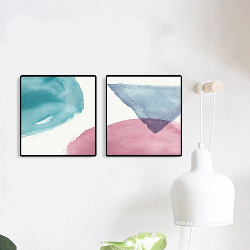 Modern Abstract Geometric Wall Art Soft Color Multi-Piece Canvas Print for Living Room Clearhalo 'Art Gallery' 'Canvas Art' 'Contemporary Art Gallery' 'Modern' Arts' 1760610