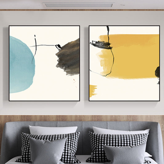 Modern Abstract Geometric Wall Art Soft Color Multi-Piece Canvas Print for Living Room Clearhalo 'Art Gallery' 'Canvas Art' 'Contemporary Art Gallery' 'Modern' Arts' 1760618