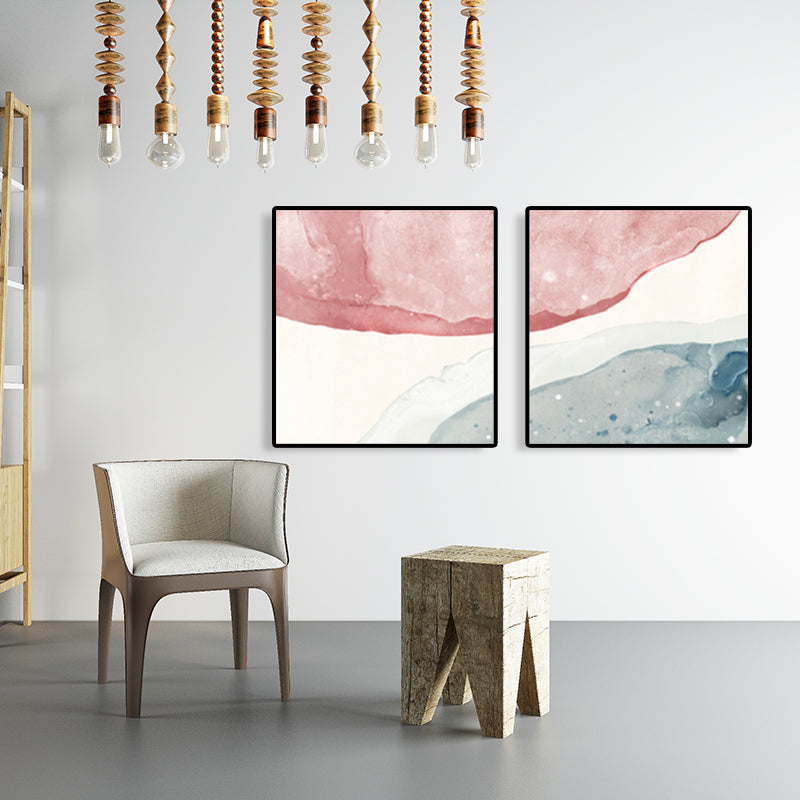 Modern Abstract Geometric Wall Art Soft Color Multi-Piece Canvas Print for Living Room Clearhalo 'Art Gallery' 'Canvas Art' 'Contemporary Art Gallery' 'Modern' Arts' 1760622