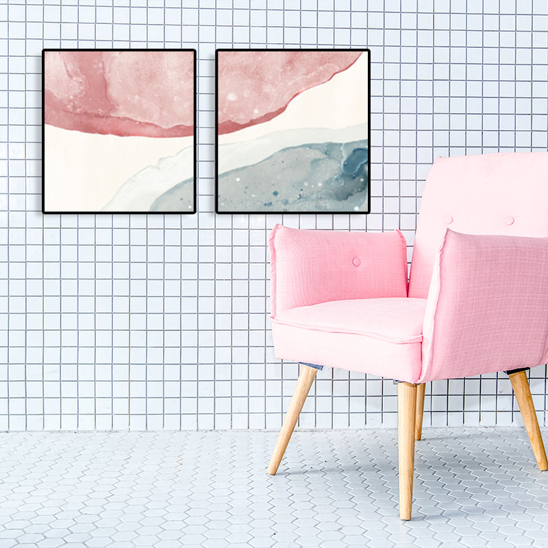 Modern Abstract Geometric Wall Art Soft Color Multi-Piece Canvas Print for Living Room Clearhalo 'Art Gallery' 'Canvas Art' 'Contemporary Art Gallery' 'Modern' Arts' 1760623