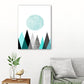 Pastel Color Nordic Wrapped Canvas Morning Mountains Wall Art Decor for Living Room Clearhalo 'Arts' 'Canvas Art' 1760649