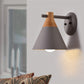 Macaron Style Undertint Wall Light Conical Shade 1 Head Metal Wall Lamp for Kitchen Corridor Grey Clearhalo 'Wall Lamps & Sconces' 'Wall Lights' Lighting' 176066