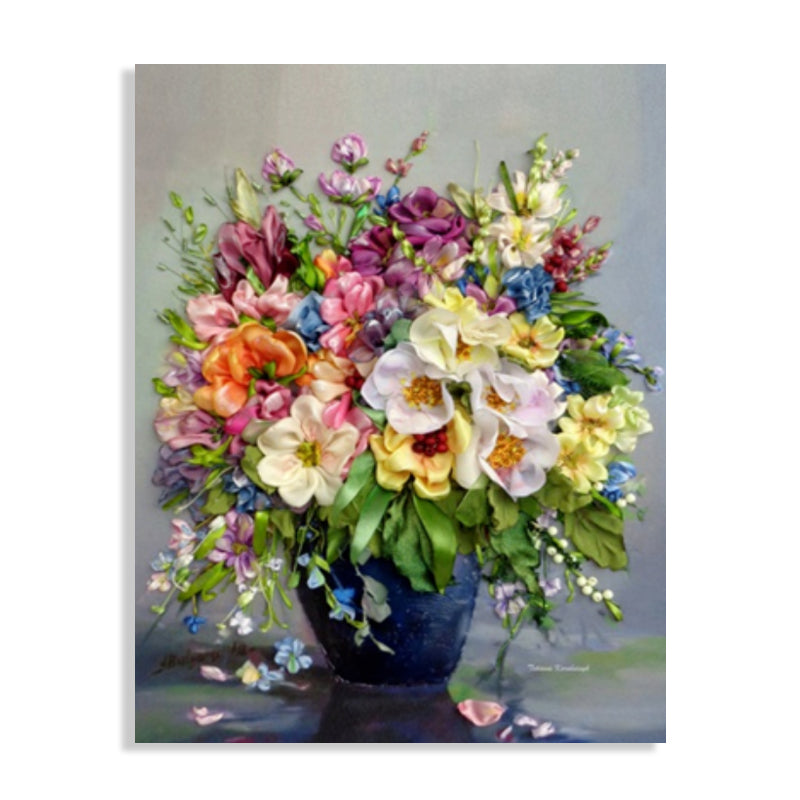 Light Color Flower Arrangement Canvas Impressionism Textured Wall Decor for Living Room Clearhalo 'Arts' 'Canvas Art' 1760690