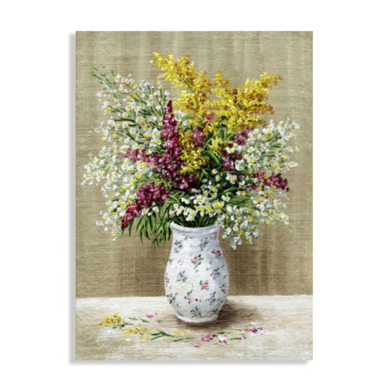 Light Color Flower Arrangement Canvas Impressionism Textured Wall Decor for Living Room Clearhalo 'Arts' 'Canvas Art' 1760694
