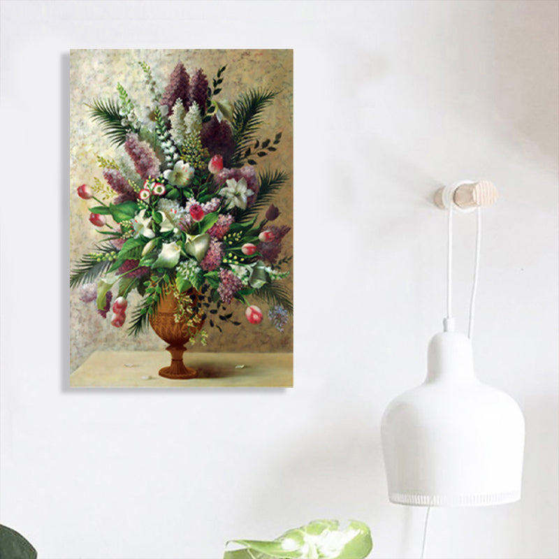 Light Color Flower Arrangement Canvas Impressionism Textured Wall Decor for Living Room Clearhalo 'Arts' 'Canvas Art' 1760697