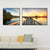 Tropics Sea Bridge Scenery Canvas Pastel Color Multi-Piece Wall Art Print for Living Room Orange Clearhalo 'Art Gallery' 'Canvas Art' 'Contemporary Art Gallery' 'Modern' Arts' 1760759