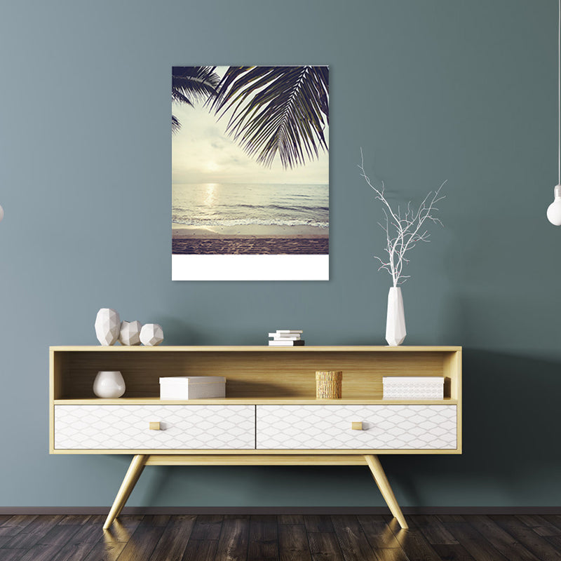 Contemporary Sea View Painting Canvas Textured Brown Wall Art Decor for Guest Room Clearhalo 'Art Gallery' 'Canvas Art' 'Contemporary Art Gallery' 'Modern' Arts' 1760786
