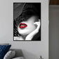 Soft Color Vintage Canvas Hatted Girl Painting for Dining Room, Multiple Sizes Options Clearhalo 'Arts' 'Canvas Art' 1760814