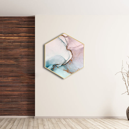 Ombre Pattern Wall Art Print Contemporary Canvas Textured Painting in Soft Color Pink