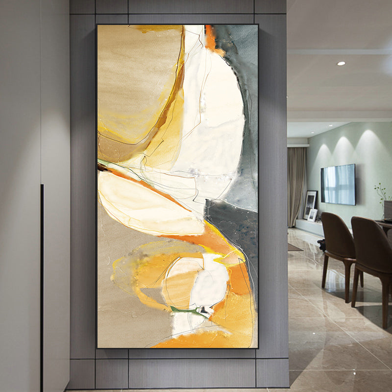 Abstract Painting Soft Color Canvas Wall Art Print Textured, Multiple Sizes Options Light Brown Clearhalo 'Arts' 'Canvas Art' 1760936