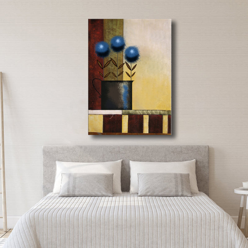 Light Color Flower Wall Decor Textured Art Nouveau Style Girls Bedroom Canvas Art Clearhalo 'Arts' 'Canvas Art' 1760959