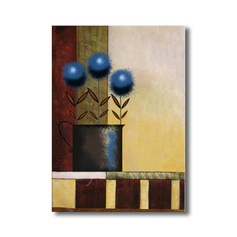 Light Color Flower Wall Decor Textured Art Nouveau Style Girls Bedroom Canvas Art Clearhalo 'Arts' 'Canvas Art' 1760962