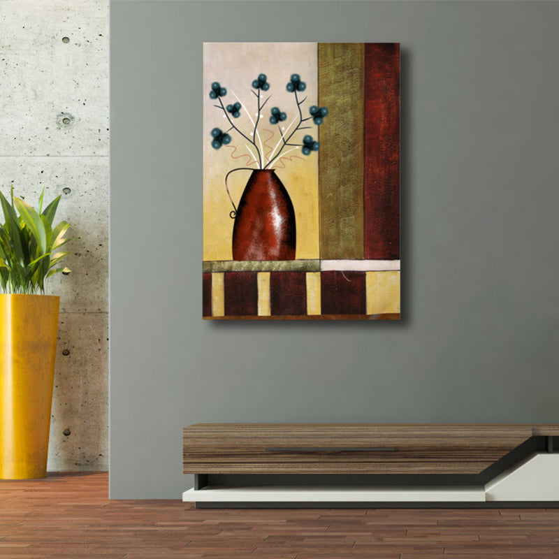 Light Color Flower Wall Decor Textured Art Nouveau Style Girls Bedroom Canvas Art Clearhalo 'Arts' 'Canvas Art' 1760970