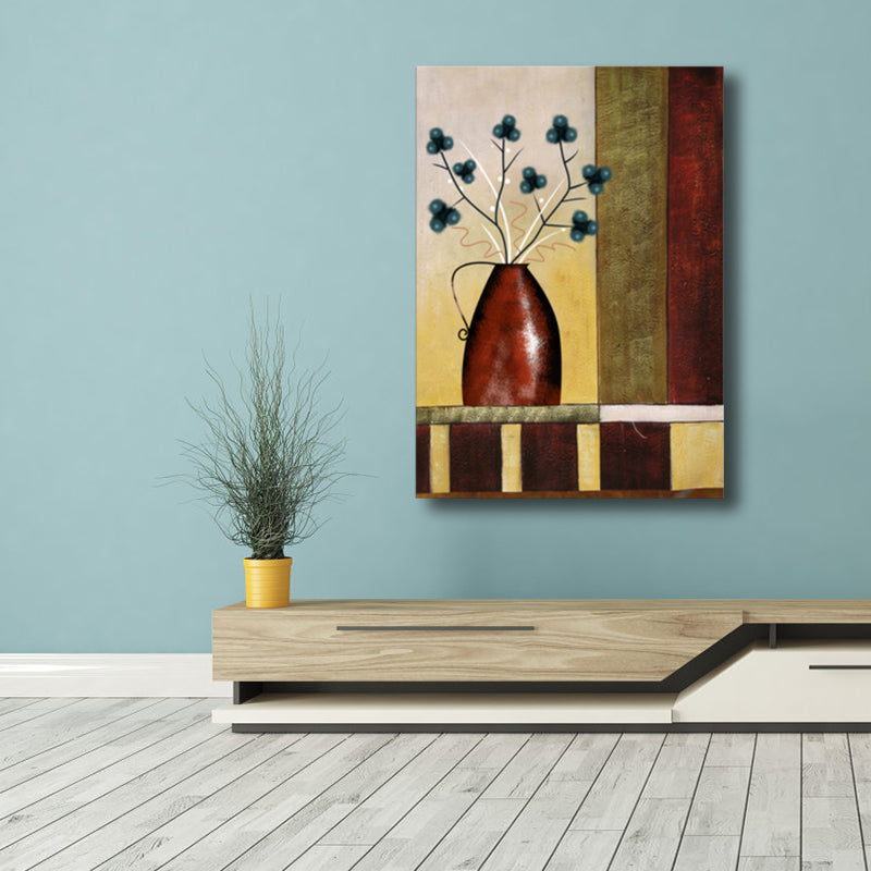 Light Color Flower Wall Decor Textured Art Nouveau Style Girls Bedroom Canvas Art Clearhalo 'Arts' 'Canvas Art' 1760971