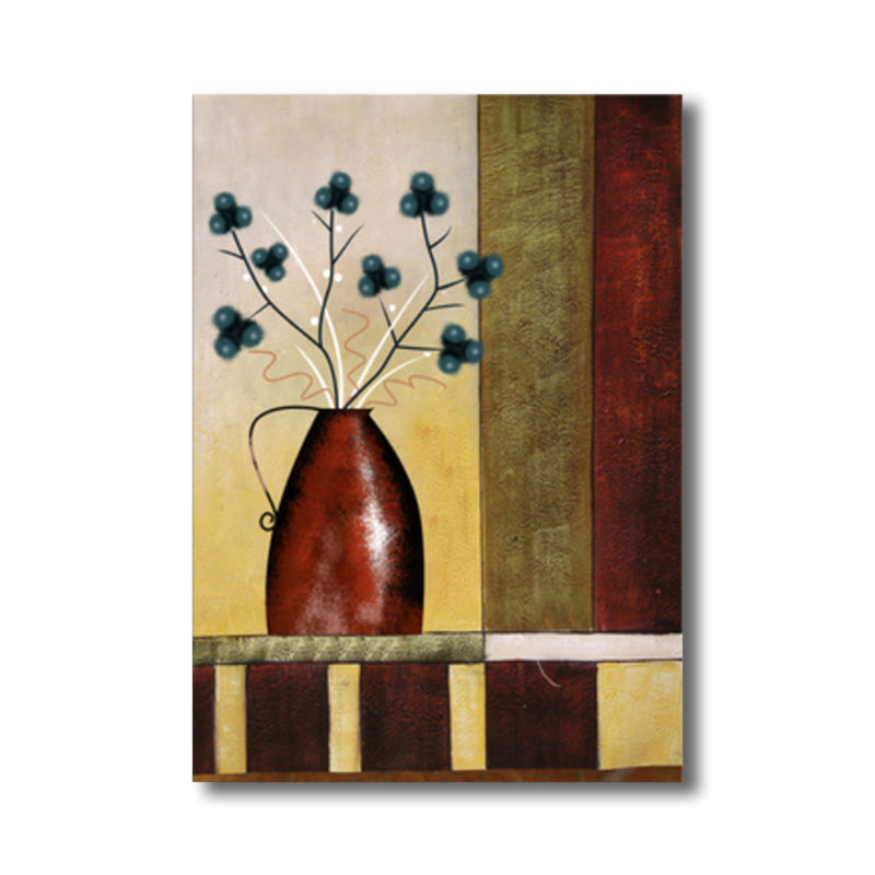 Light Color Flower Wall Decor Textured Art Nouveau Style Girls Bedroom Canvas Art Clearhalo 'Arts' 'Canvas Art' 1760973