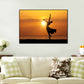 Stunning Dance at Sunset Canvas House Interior Scenery Wall Art Print in Orange-Black Clearhalo 'Art Gallery' 'Canvas Art' 'Contemporary Art Gallery' 'Modern' Arts' 1760983