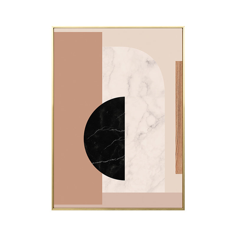 Scandinavian Style Geometric Art Print Canvas Light Color Oil Painting Wall Decor Clearhalo 'Arts' 'Canvas Art' 1761000