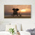 Contemporary Elephant and Dog Canvas Soft Color Bedroom Painting, Multiple Sizes Brown Clearhalo 'Art Gallery' 'Canvas Art' 'Contemporary Art Gallery' 'Modern' Arts' 1761001
